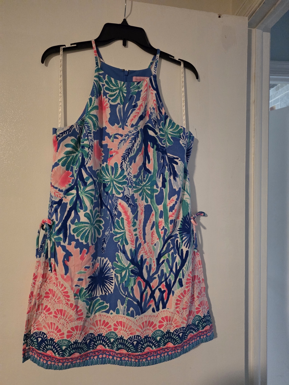 Lilly Pulitzer Blue, Pink & Green Tropical Halter Romper